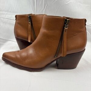 Sam Edelman Tan Leather Ankle Booties